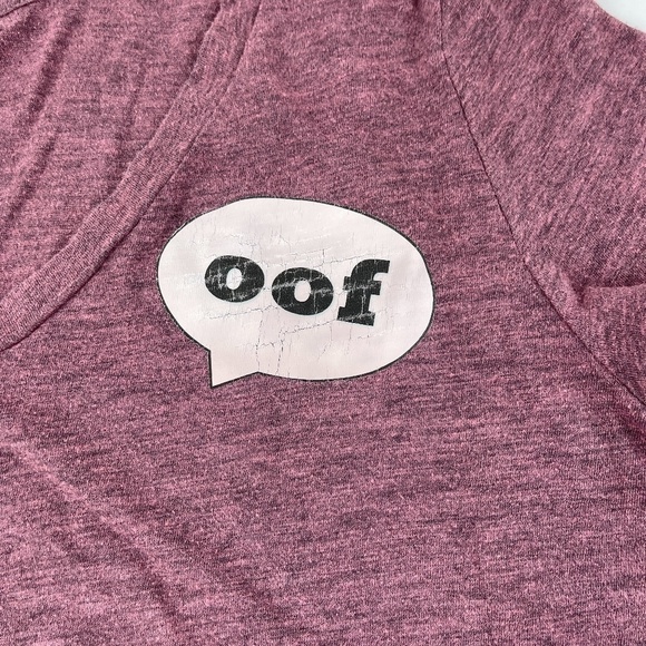 Mossimo Womens Graphic Tee Pink Vneck Medium - Picture 4 of 7